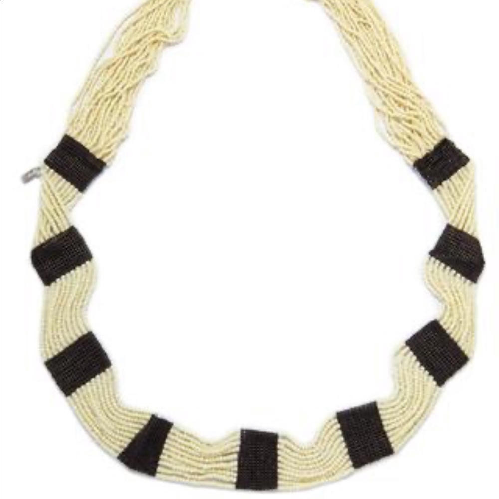 Ink + Alloy Long Layered Seed Bead Necklace